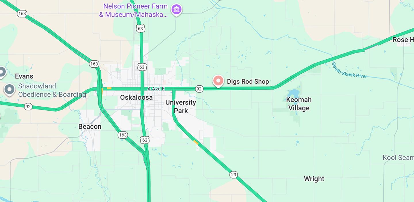 Dig's Rod Shop located at 2459 IA-92, Oskaloosa, IA 52577