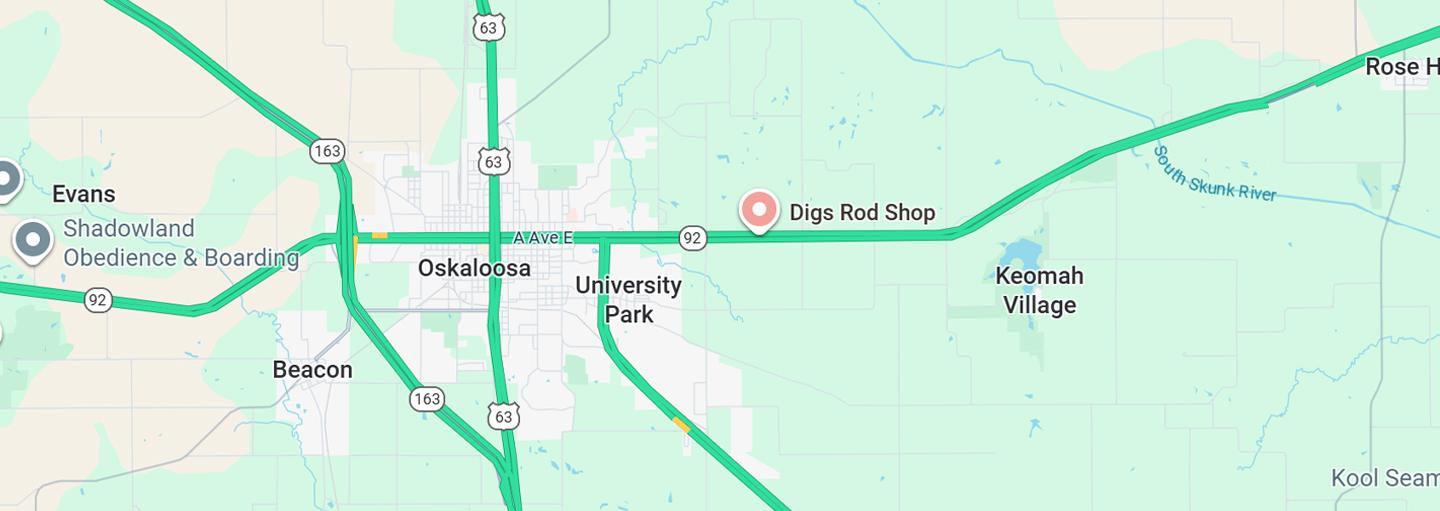 Digs Rod Shop 2459 IA-92, Oskaloosa, IA 50219