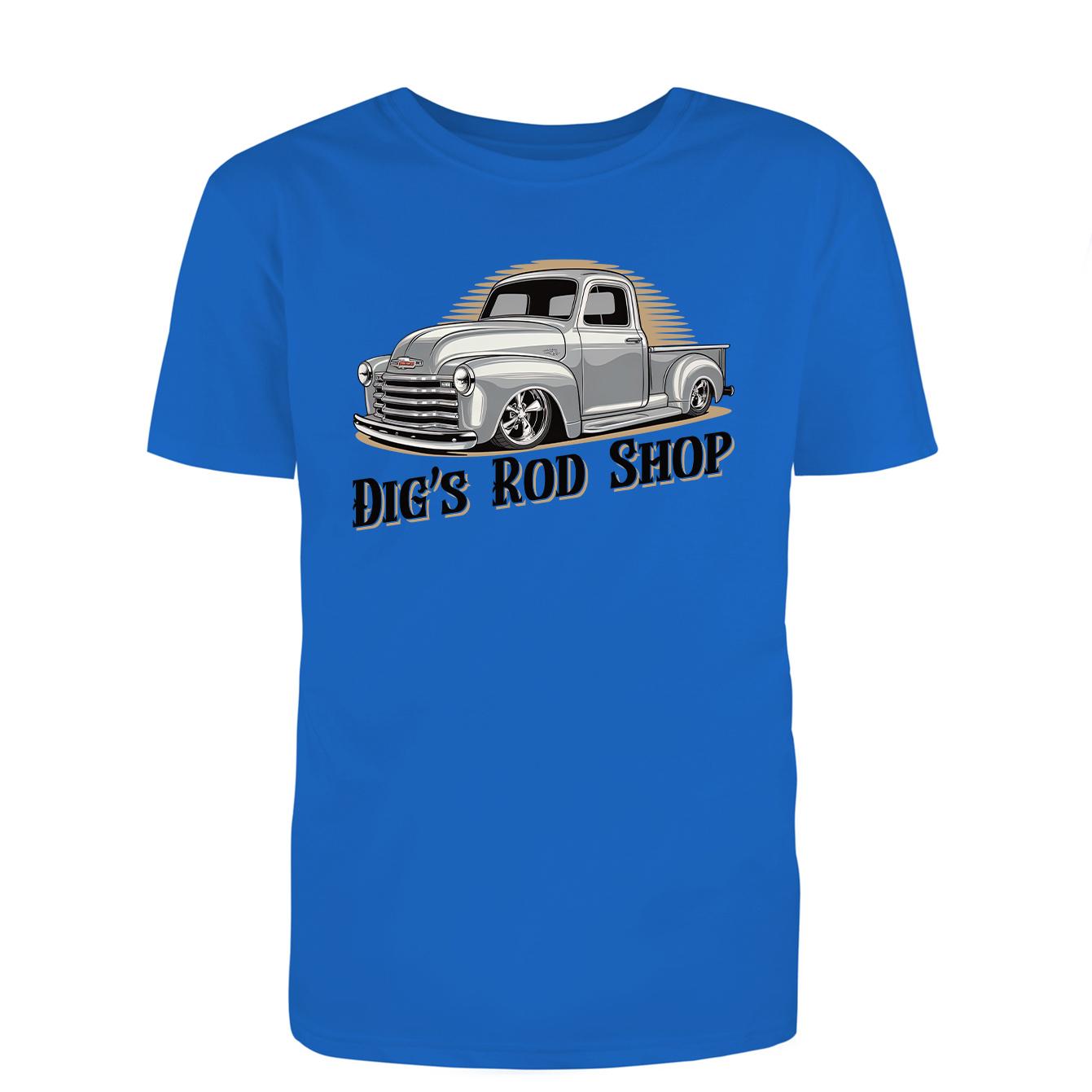 3100 Silver Truck T-Shirt Design on Blue